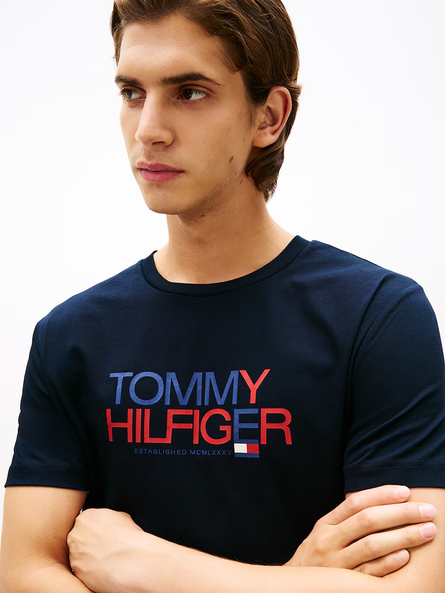 Ανδρικό t-shirt BRAND LOVE BIG TEXT TEE MW0MW42369DW5 | MW0MW42369DW5