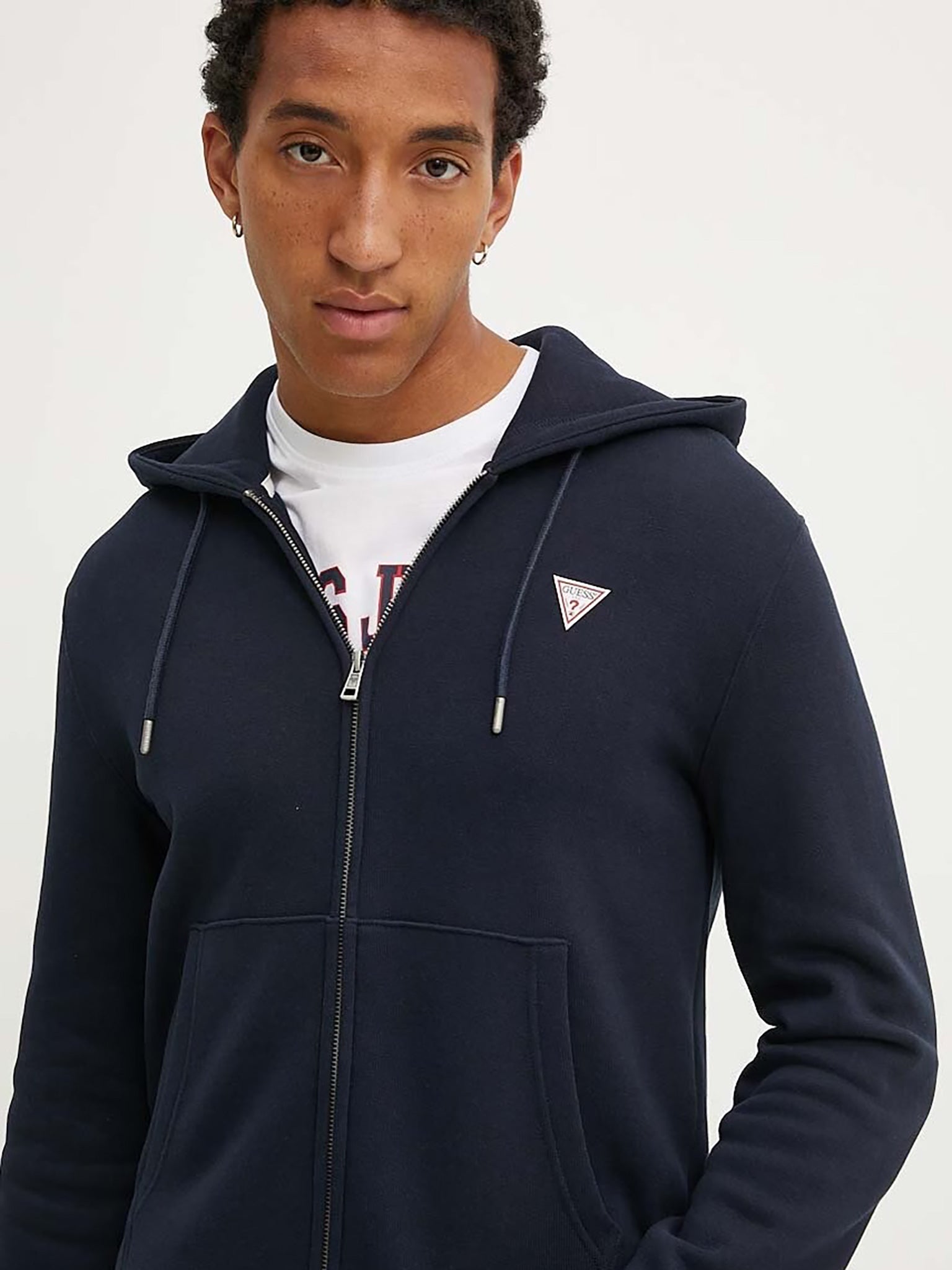 Ανδρική ζακέτα φούτερ zip hood slim M4YQ28K9V31A71W | M4YQ28K9V31A71W