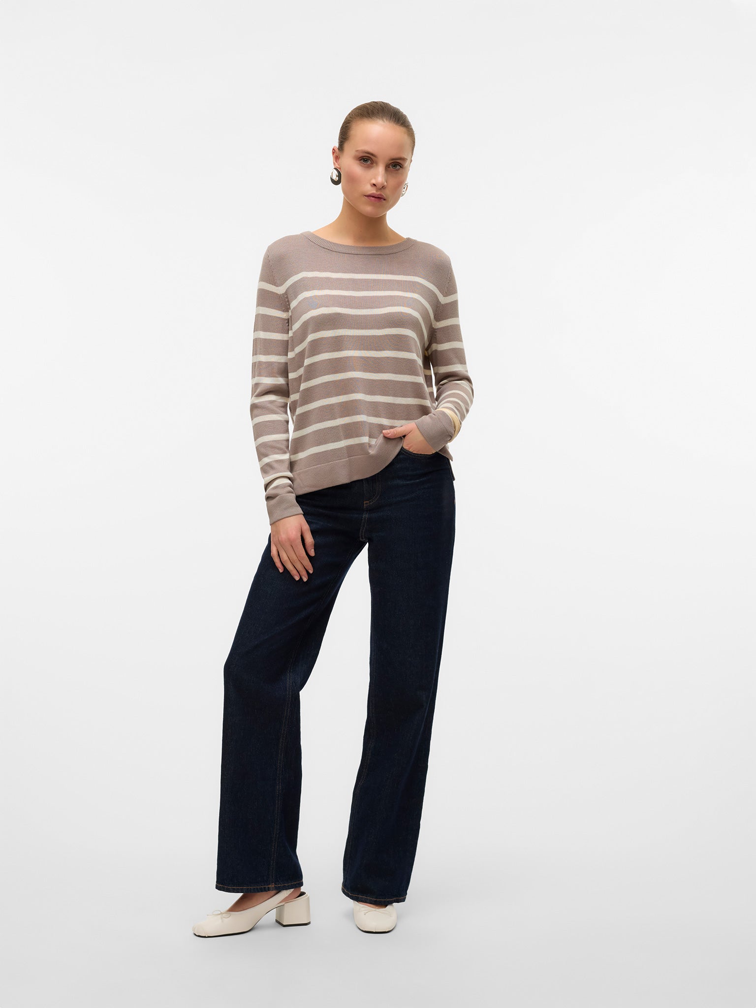 Γυναικεία μπλούζα πλεκτή VMNOVA LS O-NECK PULLOVER GA NOOS 10282354 | 10282354