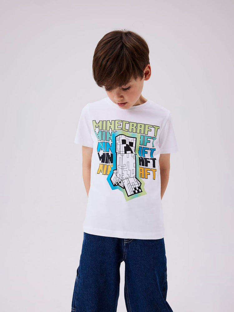 Εφηβική μπλούζα με τύπωμα NKMJIN MINECRAFT SS TOP BOX NOOS BFU 13232367 | 13232367