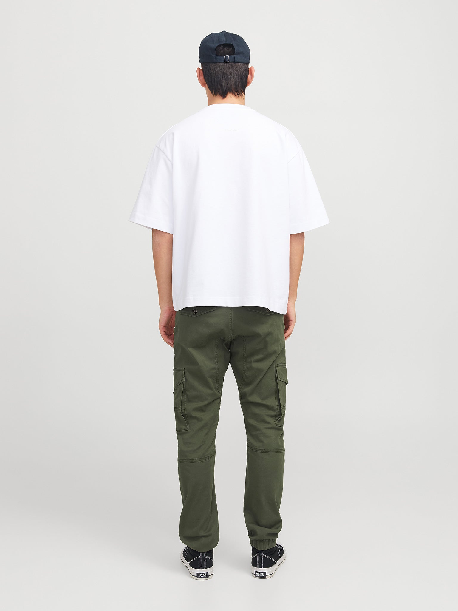 Ανδρικό παντελόνι cargo JPSTPAUL FLAKE CARGO OLIVE NIGHT NOOS 12141844 | 12141844