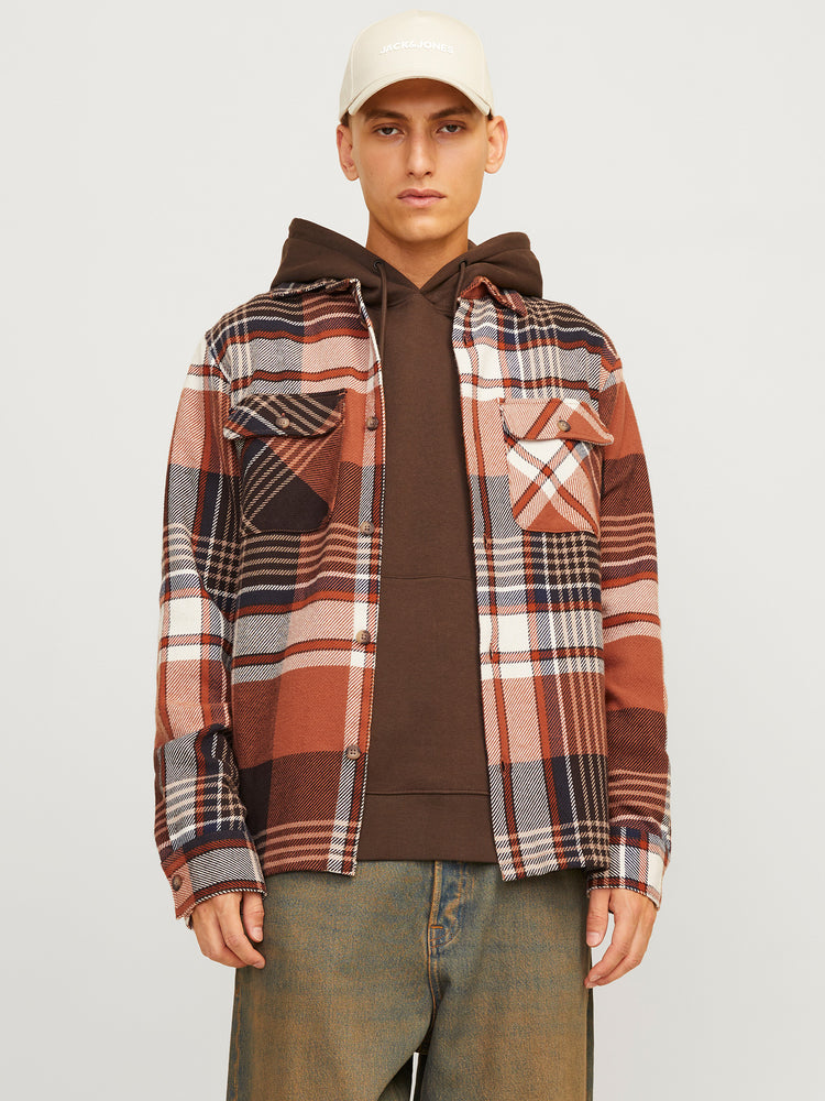 Ανδρικό πουκάμισο καρό JJDARREN FLANNEL OVERSHIRT LS 12261170 | 12261170