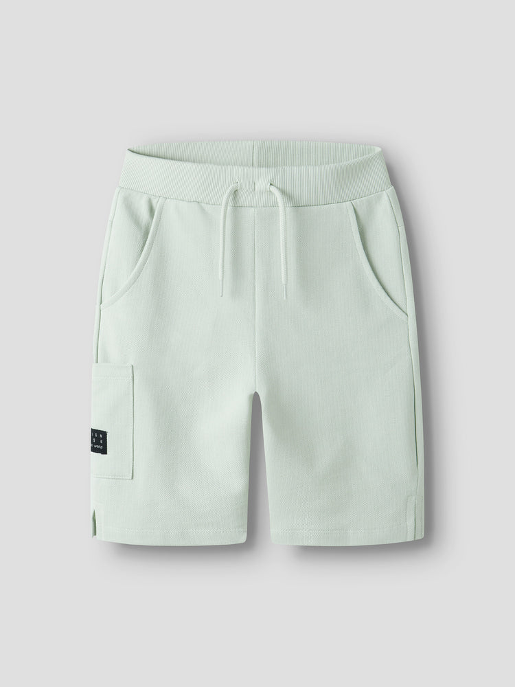Εφηβική βερμούδα πικέ (pale aqua) NKMVIVASSE LONG SWE SHORTS 13230041 | 13230041