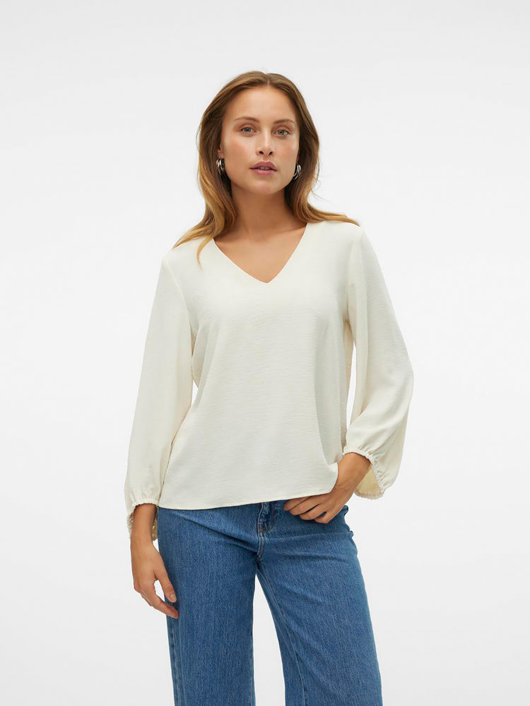 Γυναικεία μπλούζα VMOLIVIA L/S V-NECK TOP WVN BTQ GA 10315119 | 10315119