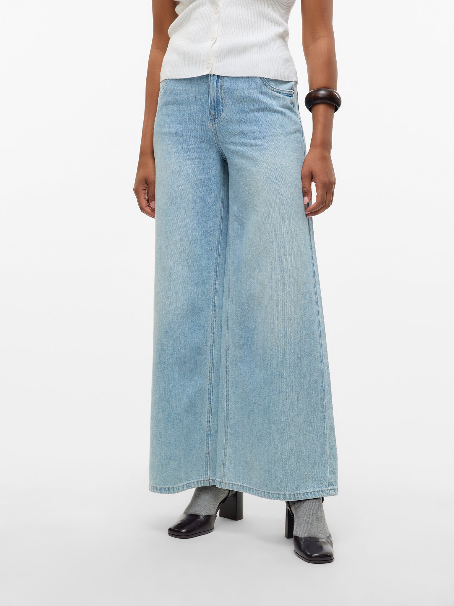 Γυναικείο παντελόνι τζιν VMANNET MR WIDE JEANS SI321 10331076 | 10331076