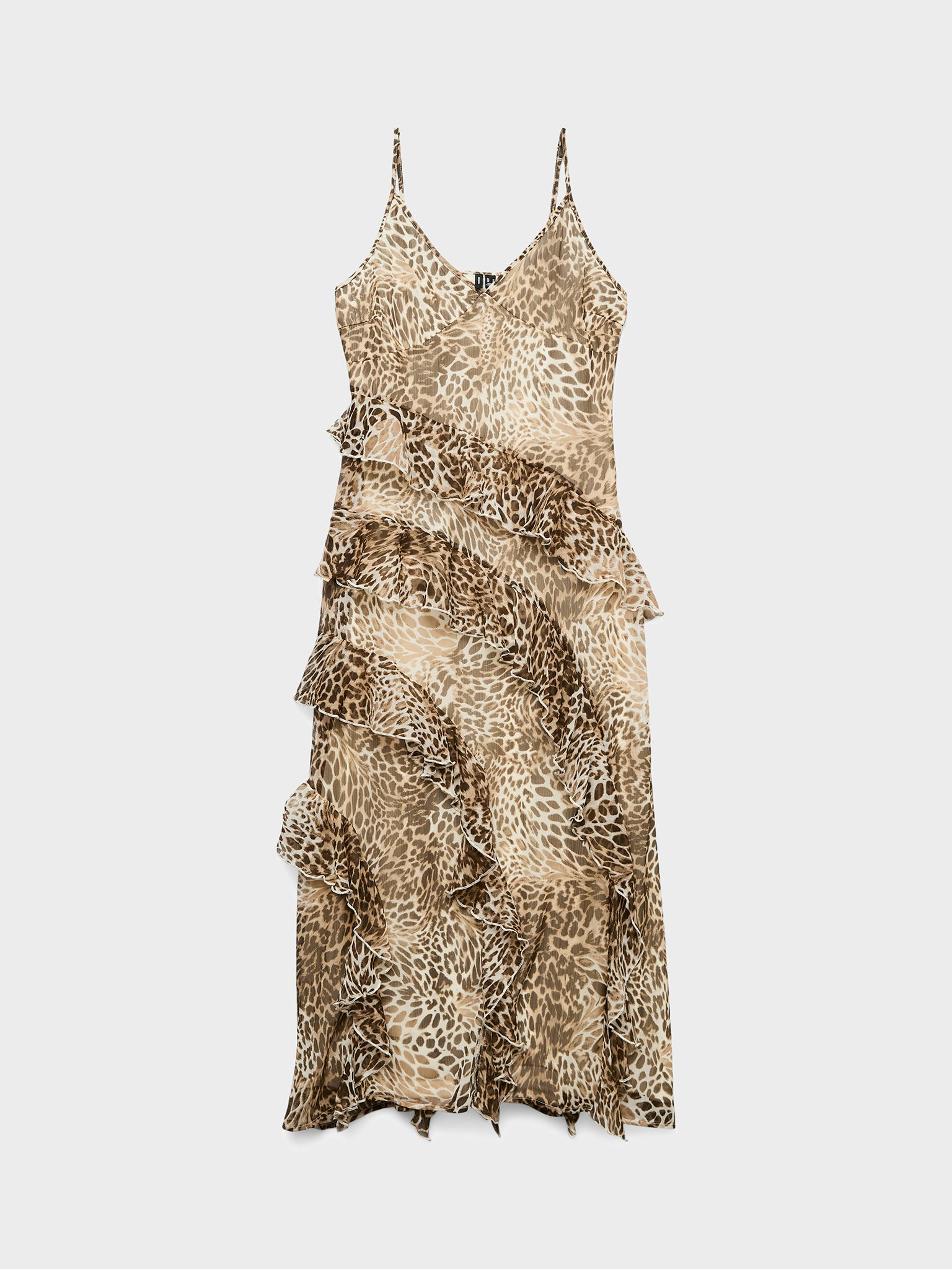 Γυναικείο φόρεμα animal VMSMILLA SL LONG FRILL DRESS WVN NOOS 10346307 | 10346307