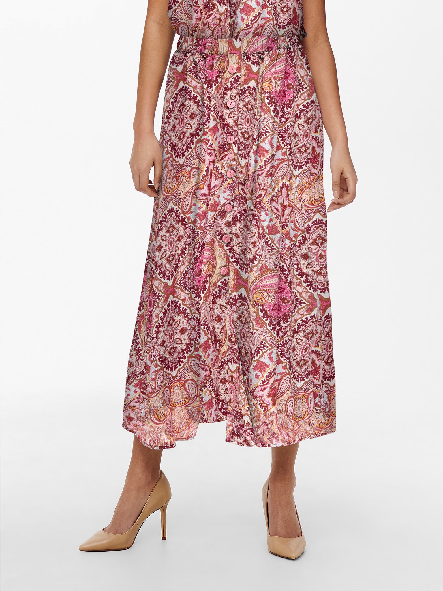 Γυναικεία φούστα εμπριμέ ONLNOVA LIFE VIS BUTTON SKIRT 15222223 | 15222223