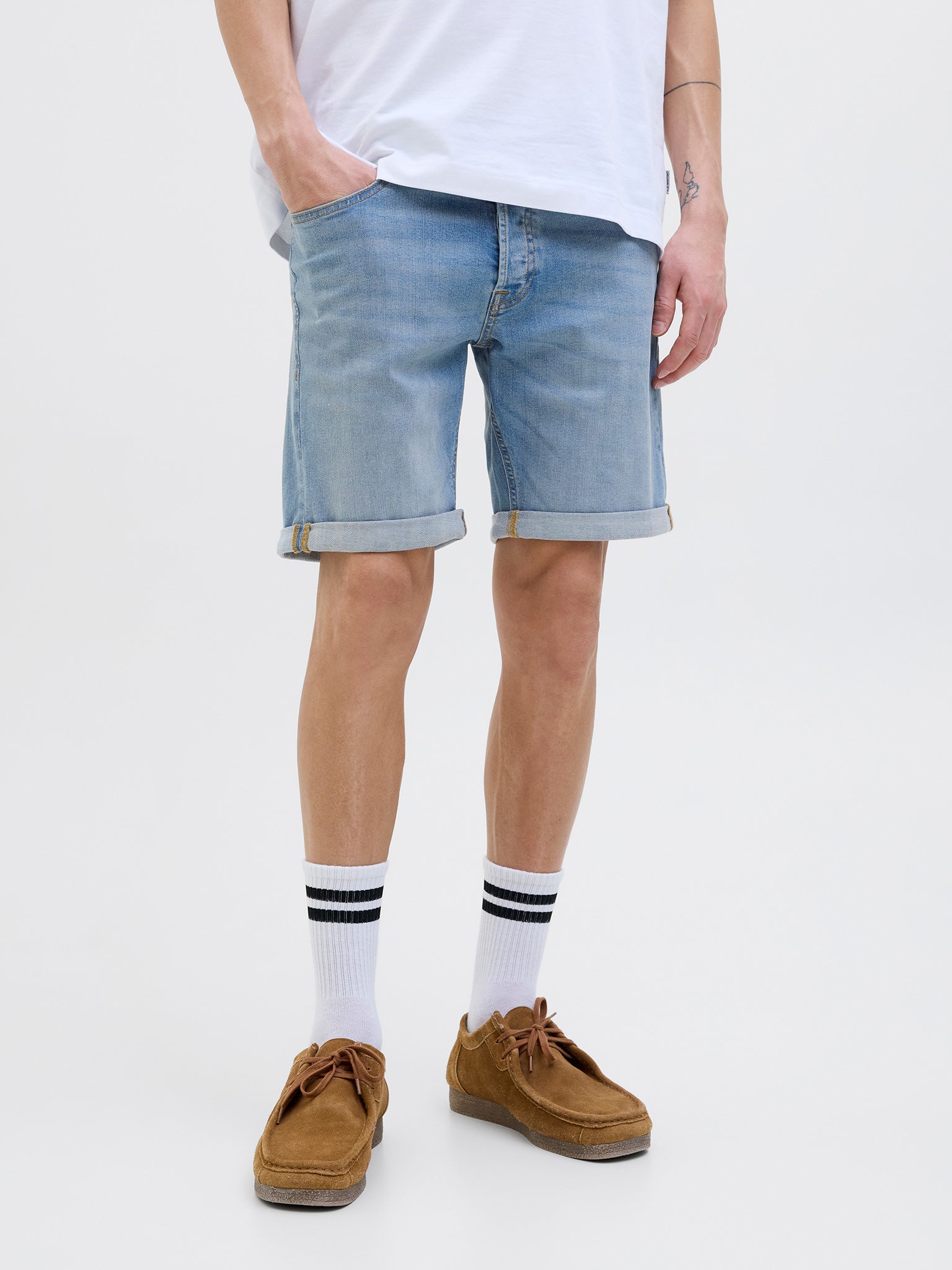 Ανδρική βερμούδα τζιν JJIRICK JJBASIC SHORTS AT 12269496 | 12269496