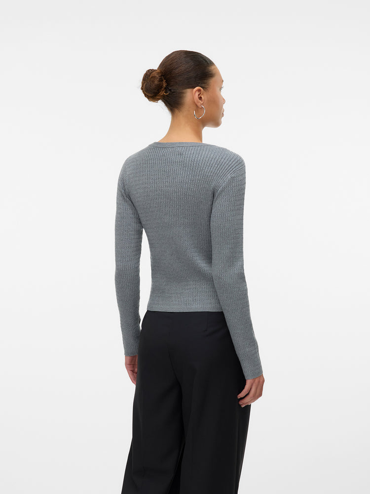 Γυναικεία μπλούζα πλεκτή VMSILJE LS O-NECK CABLE PULLOVER 10331852 | 10331852