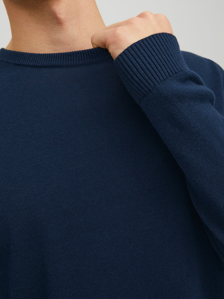 Ανδρική μπλούζα JJEBASIC KNIT CREW NECK NOOS 12137190 | 12137190