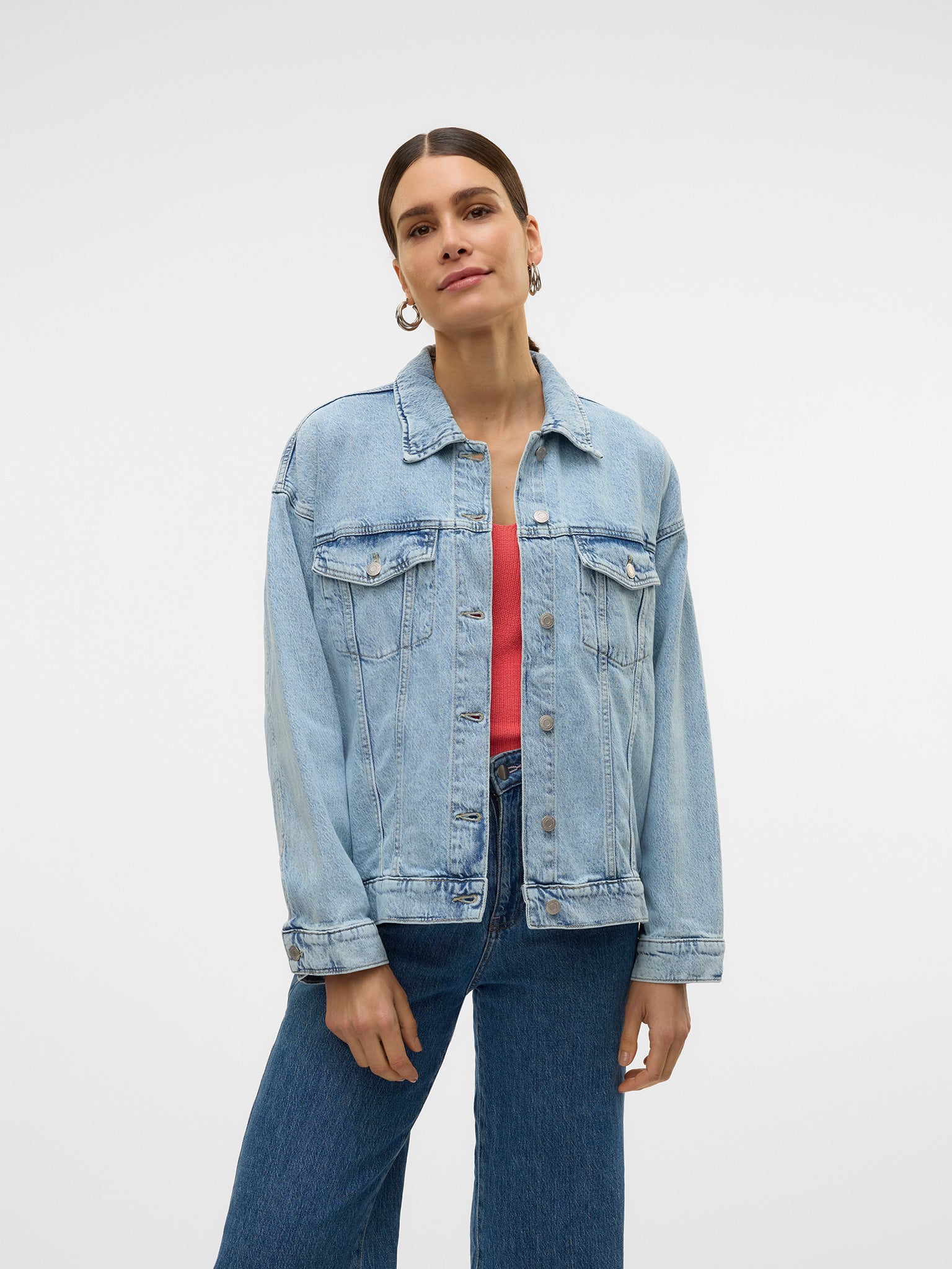 Γυναικείο τζάκετ τζιν light blue VMTESSA LS OVERSIZE DENIM JACKET GA NOOS 10329868 | 10329868