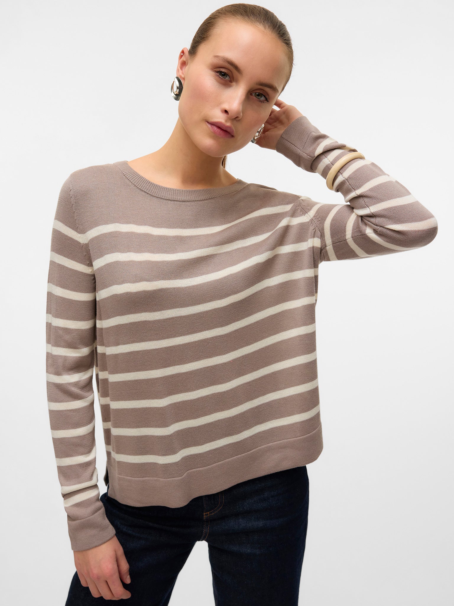 Γυναικεία μπλούζα πλεκτή VMNOVA LS O-NECK PULLOVER GA NOOS 10282354 | 10282354
