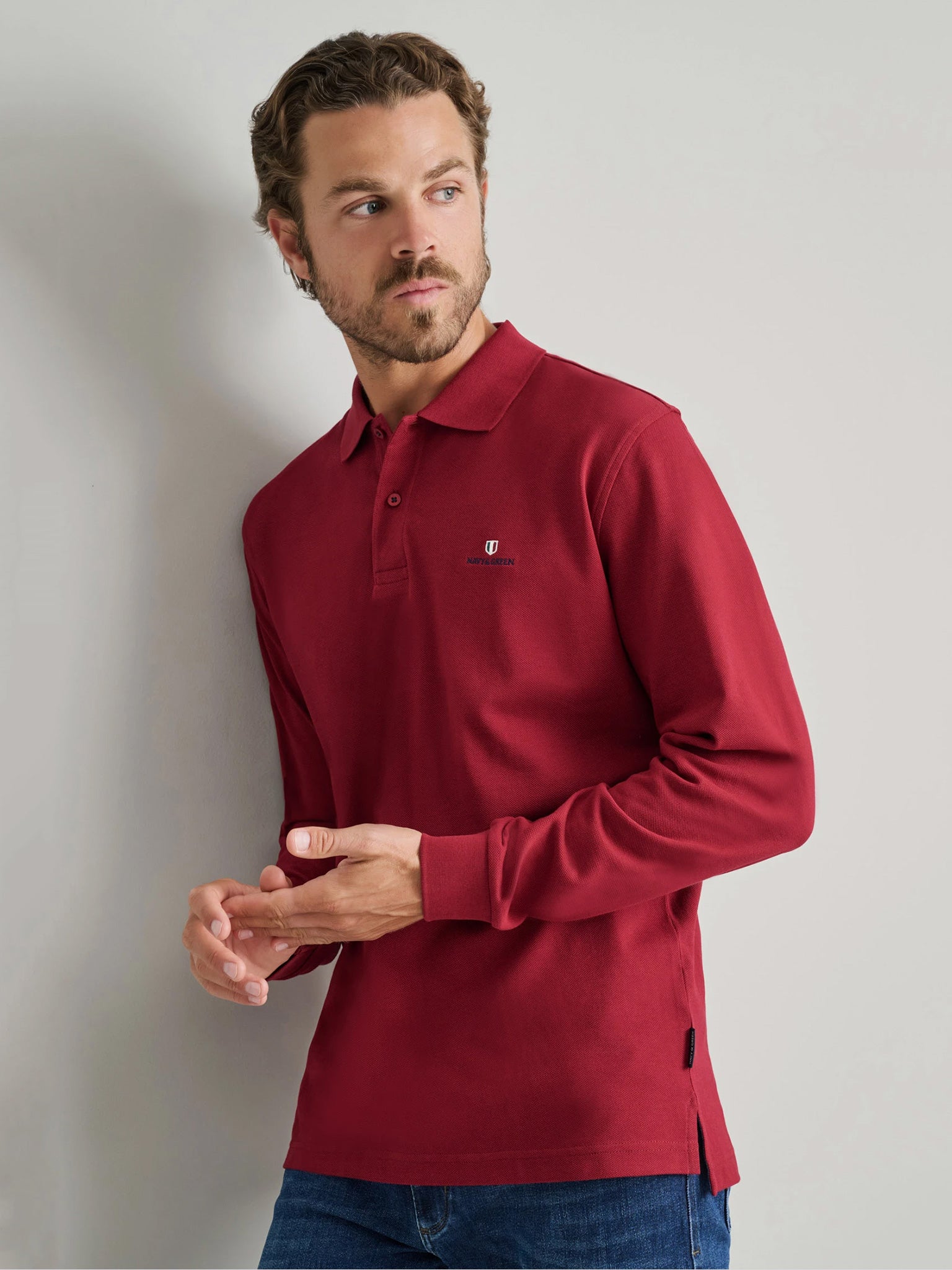 Ανδρική μπλούζα polo merlot 24GE.500.8 | 24GE.500.8