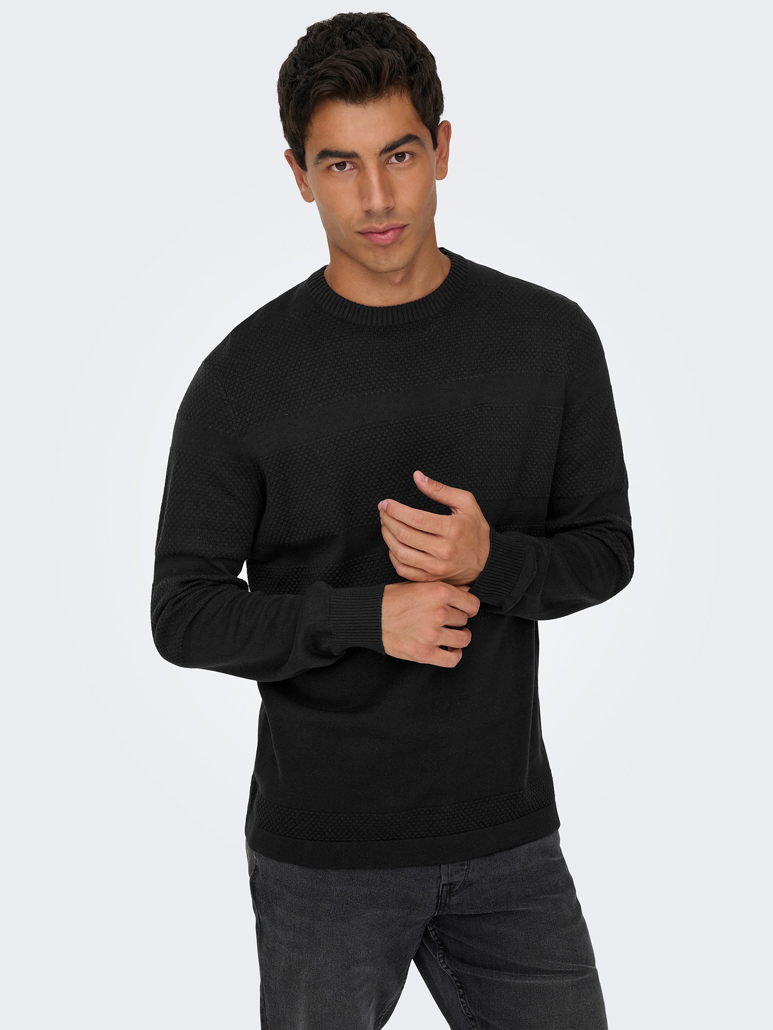 Ανδρική μπλούζα πλεκτή ONSMALIK REG 12 PINAPLE CREW KNIT NOOS 22033298 | 22033298