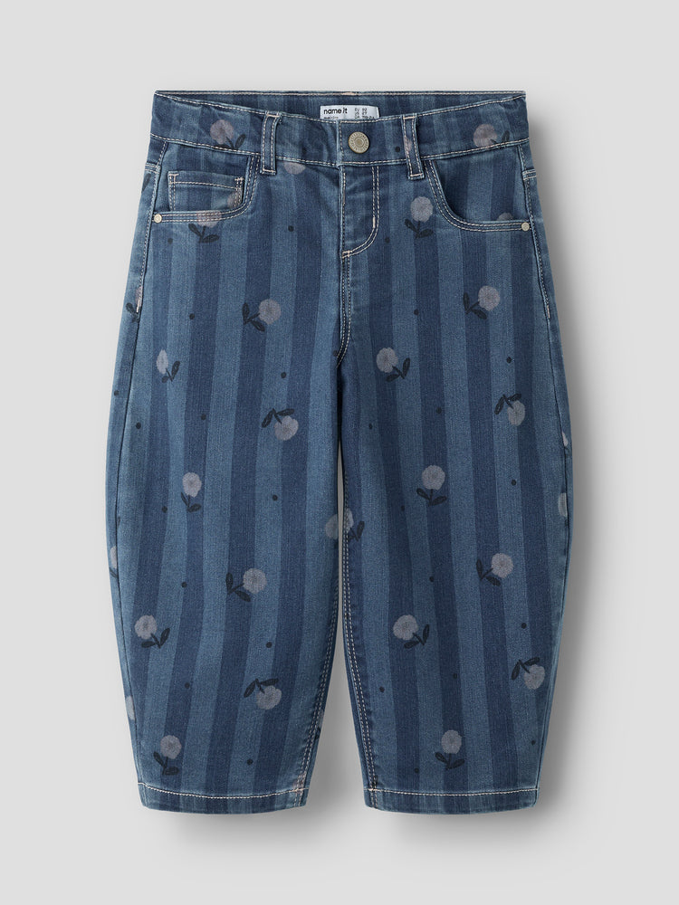 Παιδικό παντελόνι τζιν με σχέδιο NMFBELLA BARREL JEANS 6699-QN 13267728 | 13267728