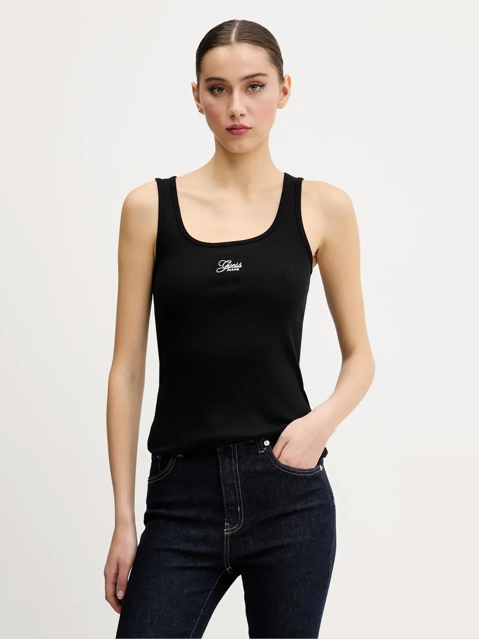 Γυναικείο top slim rib - organic cotton gunnar str W5GP26KA0H1JBLK | W5GP26KA0H1JBLK