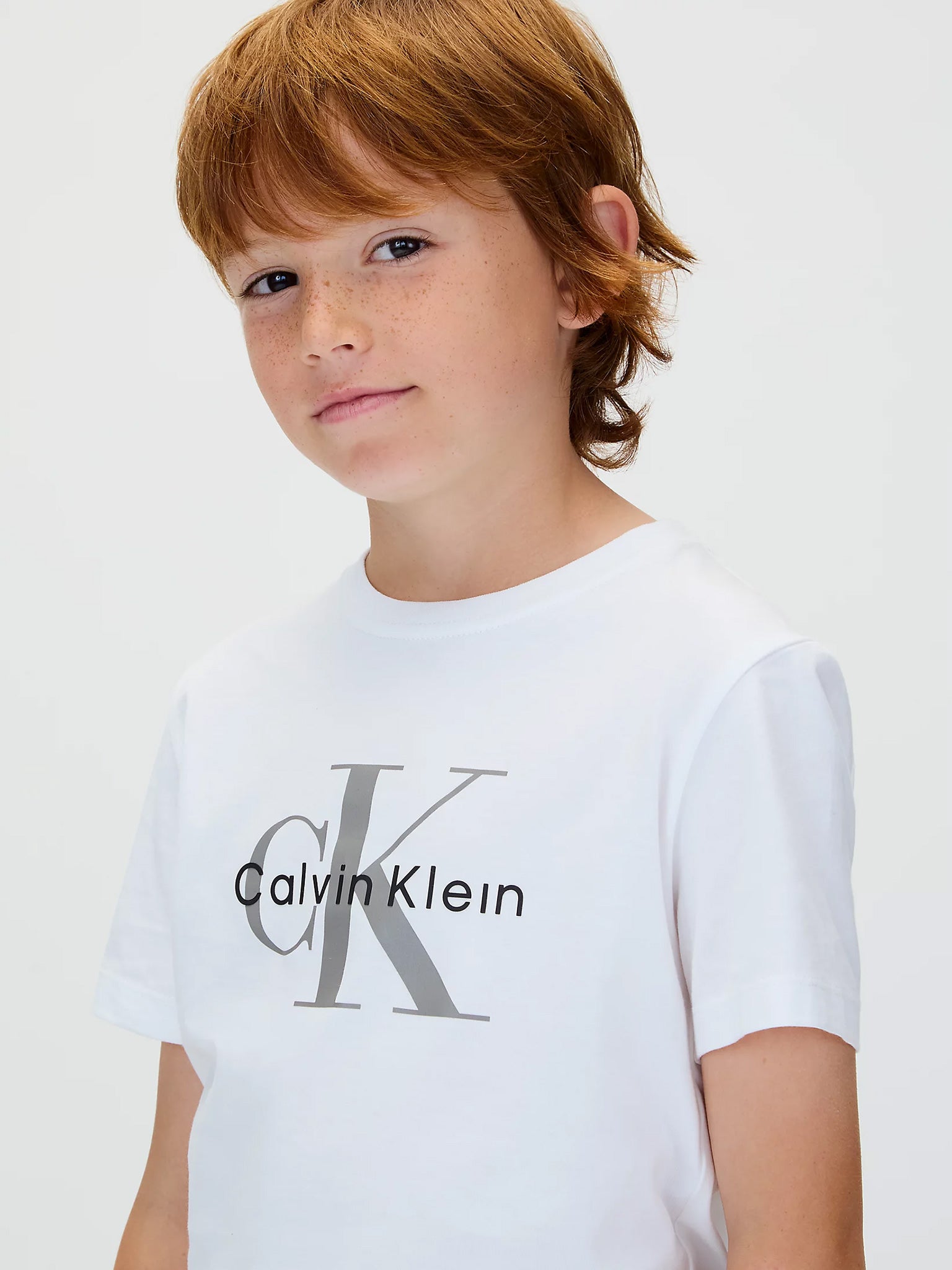 Παιδική μπλούζα μακό CK MONOGRAM SS T-SHIRT IU0IU00715YAF | IU0IU00715YAF