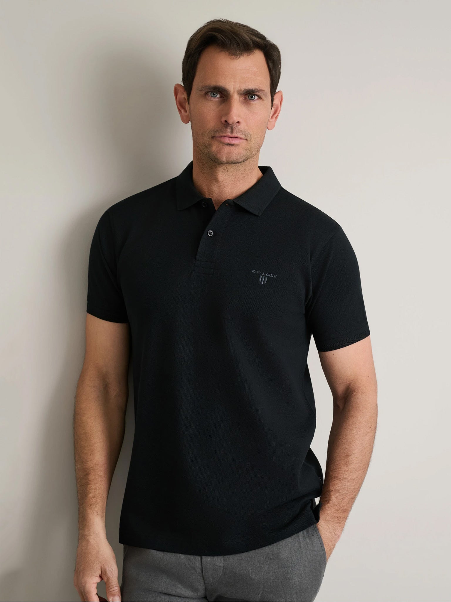 Ανδρικό polo black 24EY.007/PL/YL.2 | 24EY.007/PL/YL.2