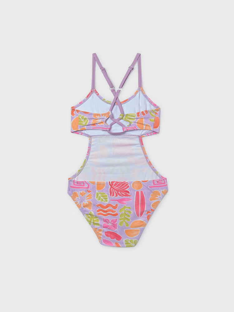 Εφηβικό ολόσωμο μαγιό σταμπωτό | 26-06777-035