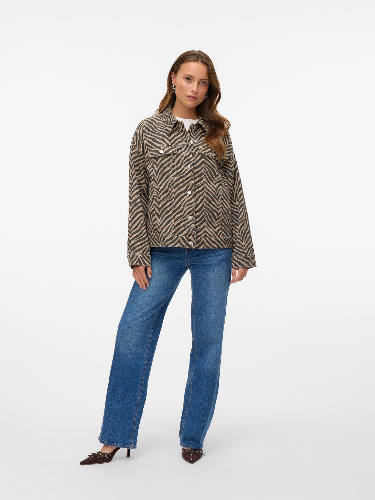 Γυναικείο τζάκετ τζιν oversized VMTESSA LS OVERSIZE DNM AOP JACKET NOOS 10329961 | 10329961