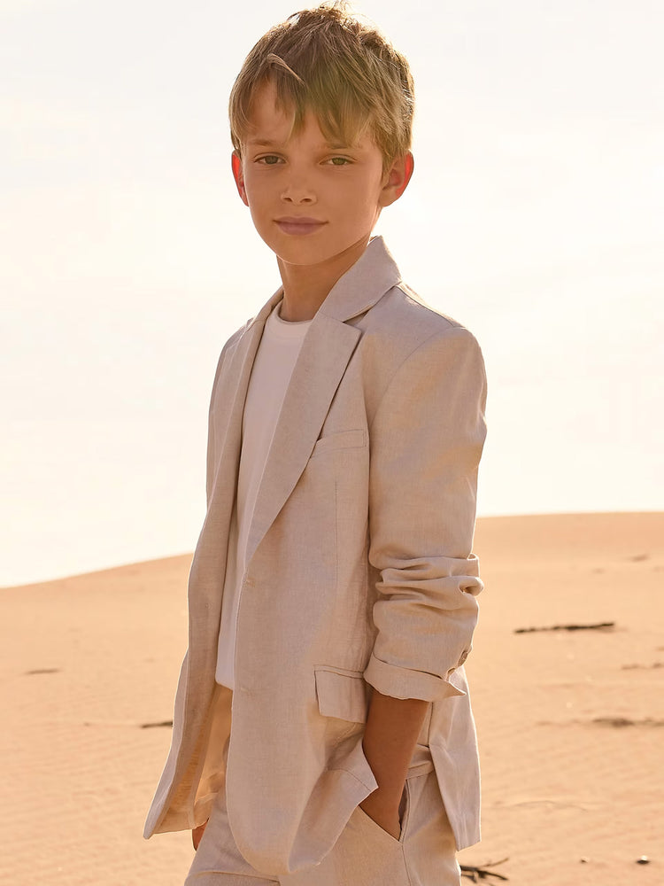 Εφηβικό σακάκι λινό suiting | 26-06413-063