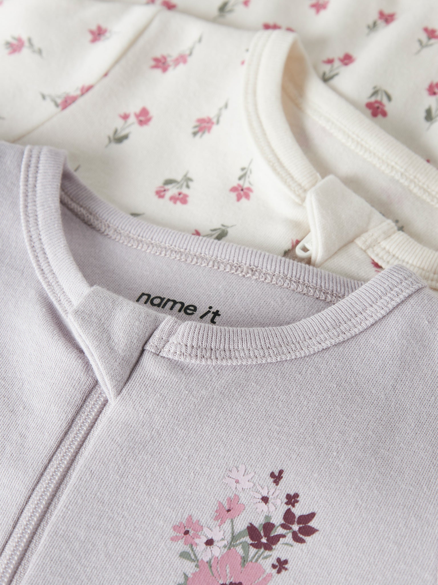 Βρεφικά φορμάκια σετ 2 τεμ NBFNIGHTSUIT 2P ZIP FF FLOWER NOOS 13250801 | 13250801