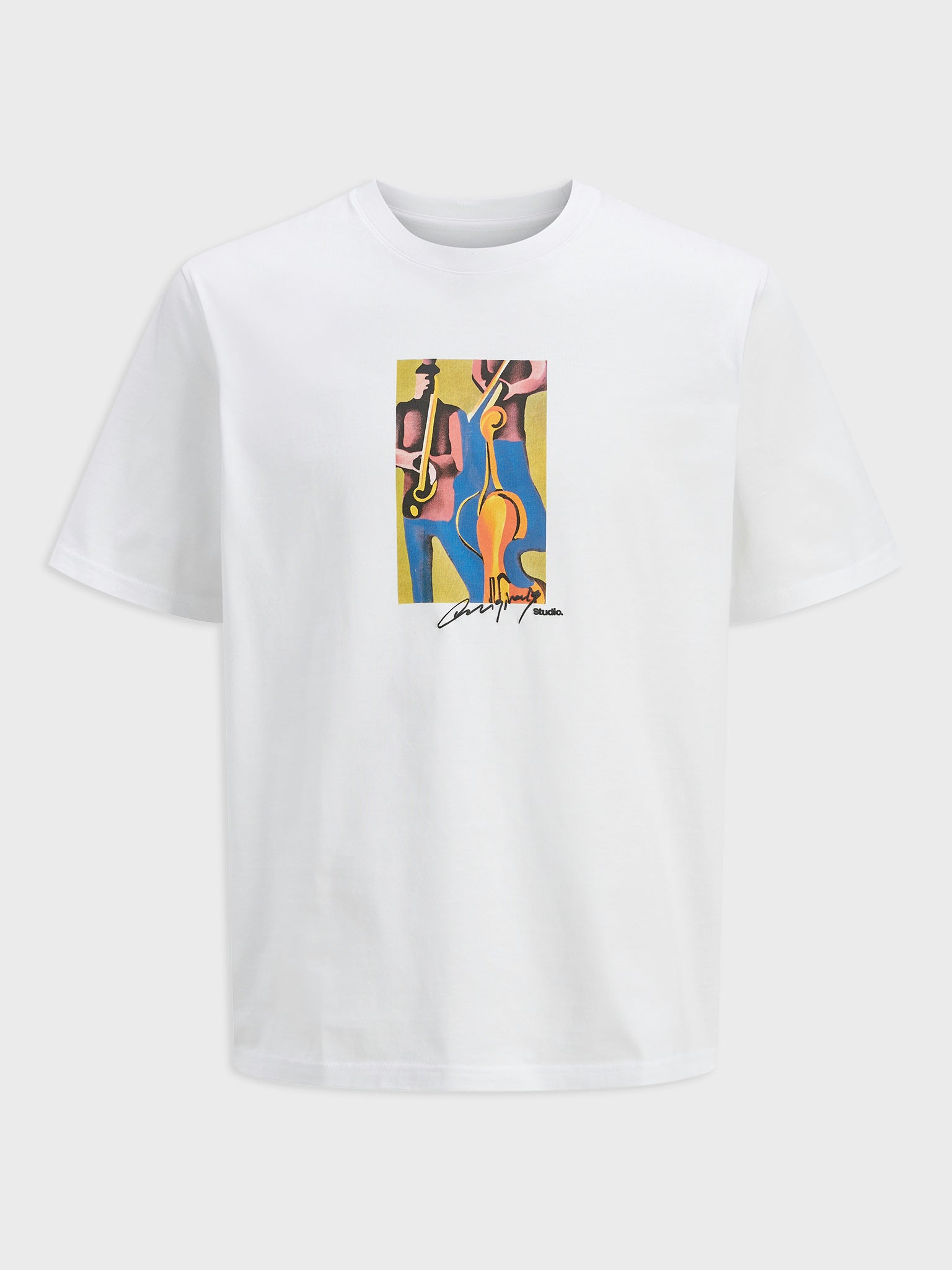 Ανδρικό t-shirt JORMANCHESTER CUBISM FRONT TEE SS CN 12273378 | 12273378