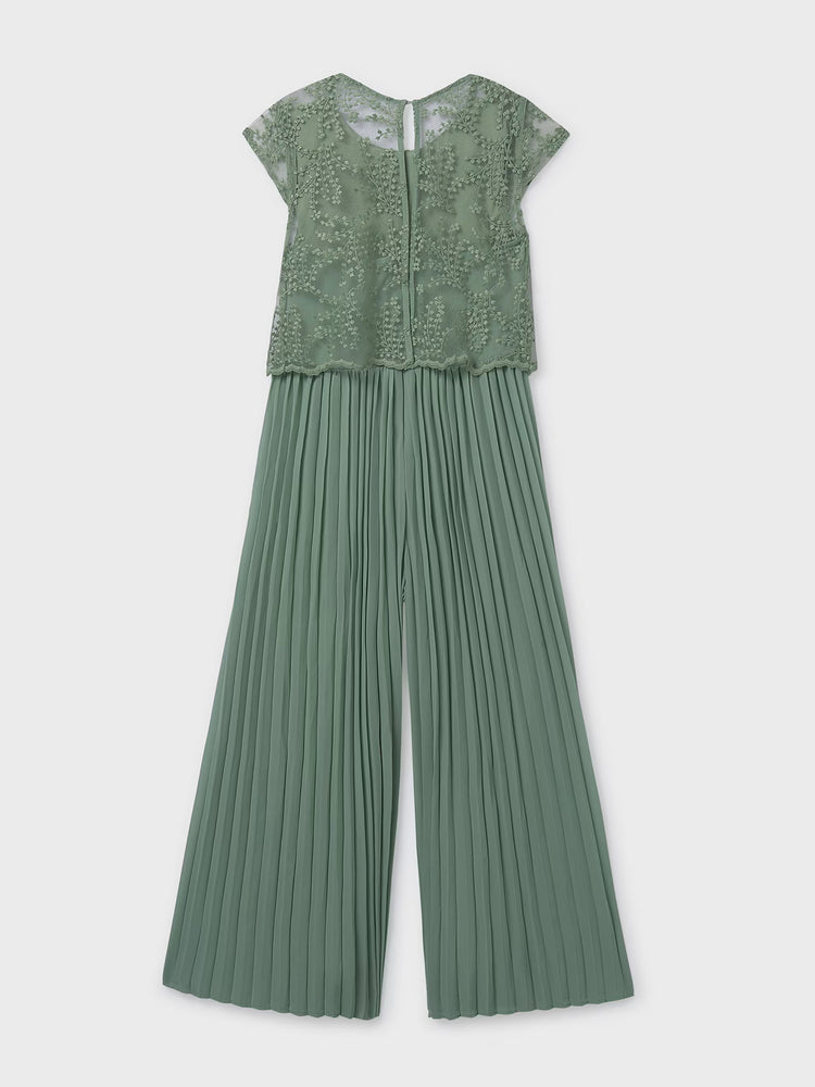 Εφηβική ολόσωμη φόρμα συνδυασμένη πλισέ | 26-06871-045