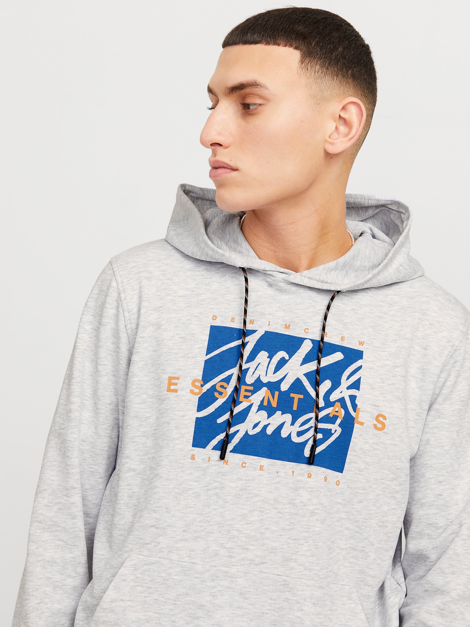 Ανδρική μπλούζα φούτερ μελανζέ JJCOLTON SWEAT HOOD 12268440 | 12268440