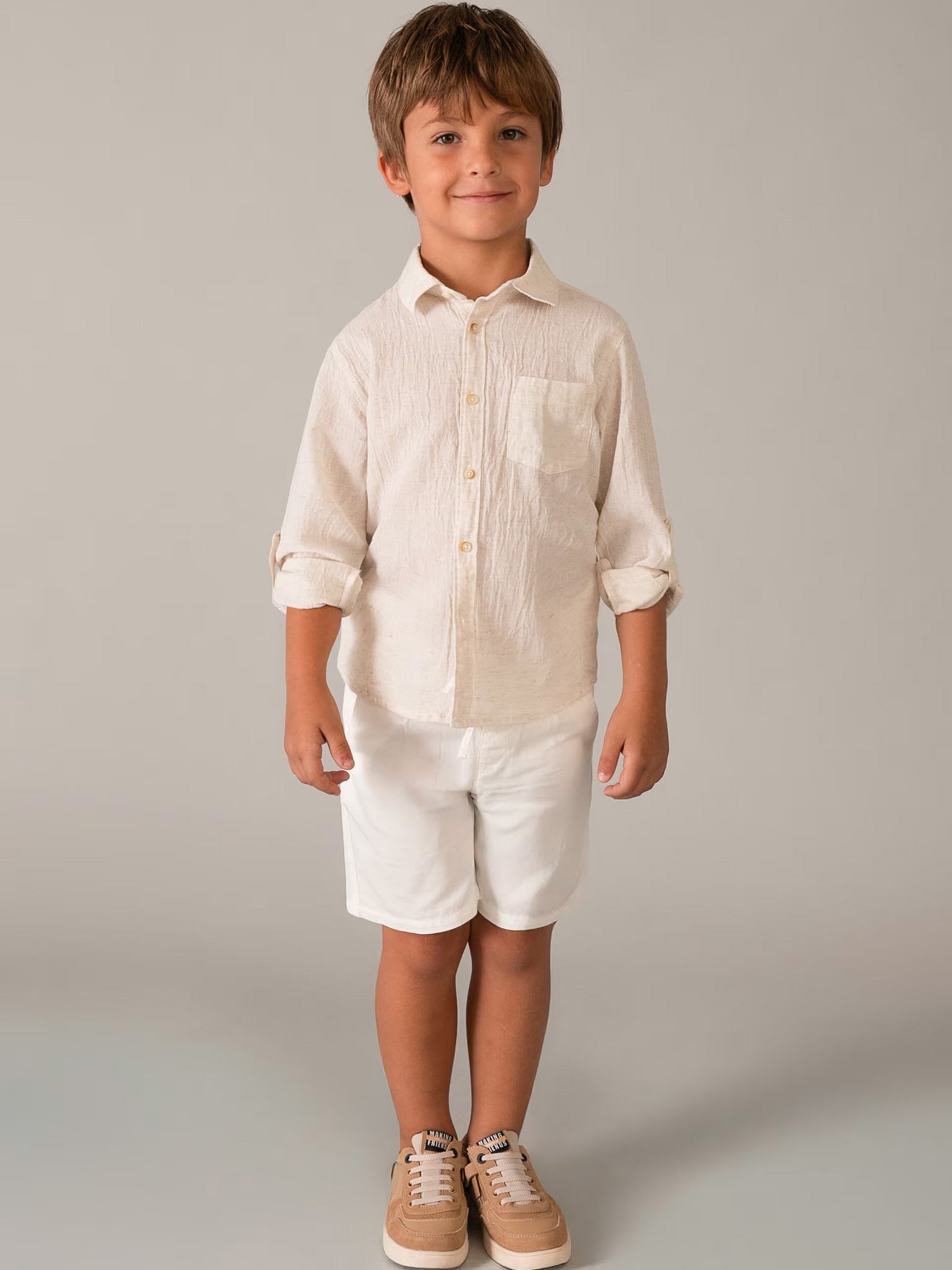 Παιδικό πουκάμισο λινό | 26-03119-035
