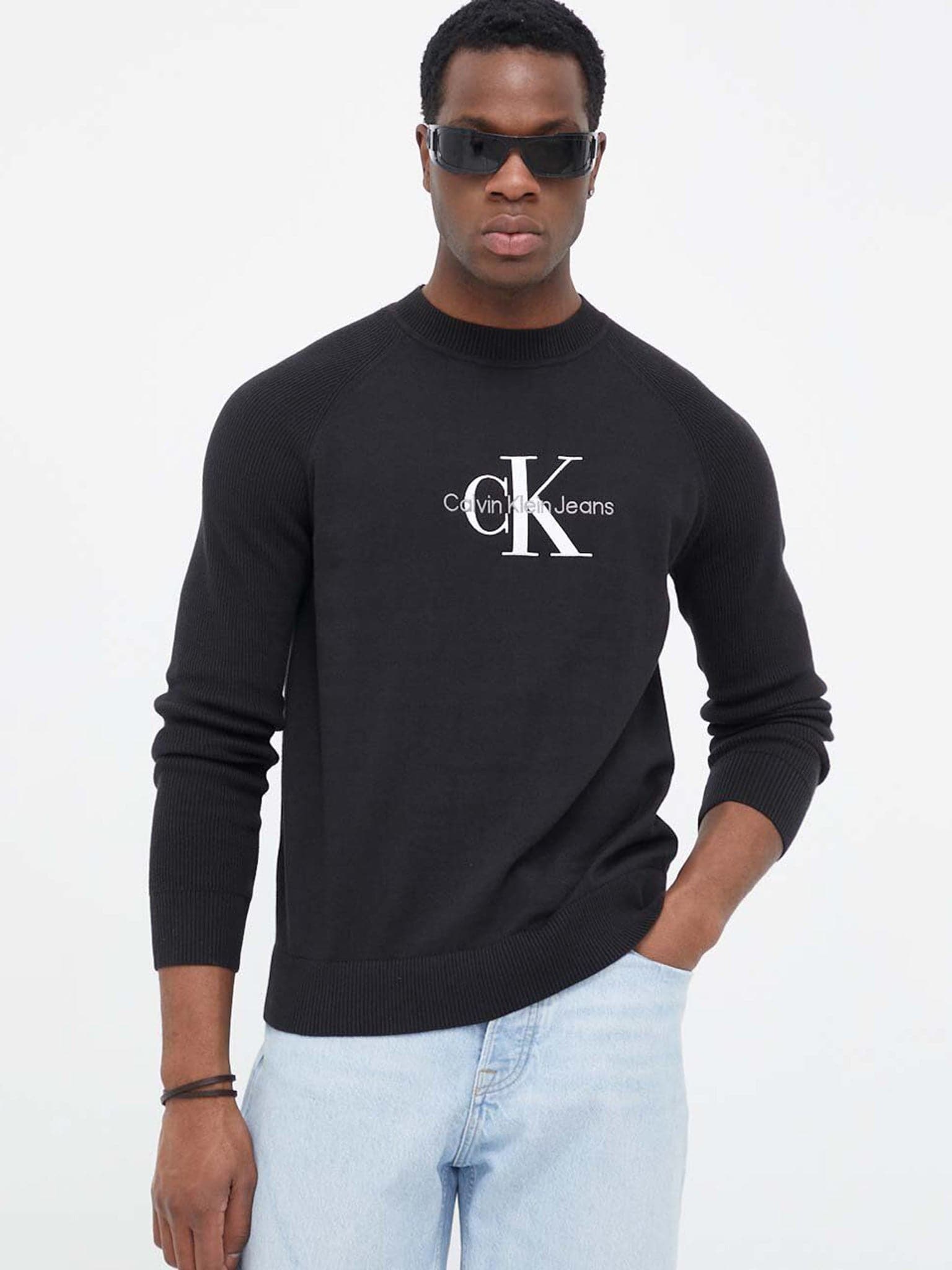 Ανδρική μπλούζα LOGO DRIVER SWEATER MEN J30J323408BEH | J30J323408BEH