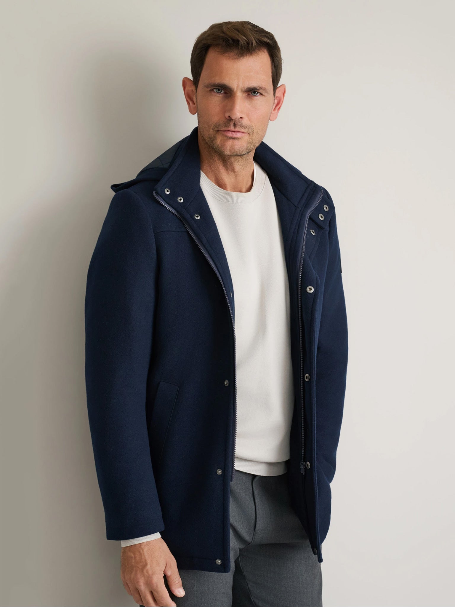 Ανδρικό παλτό με κουκούλα | 24SC.2182/CH