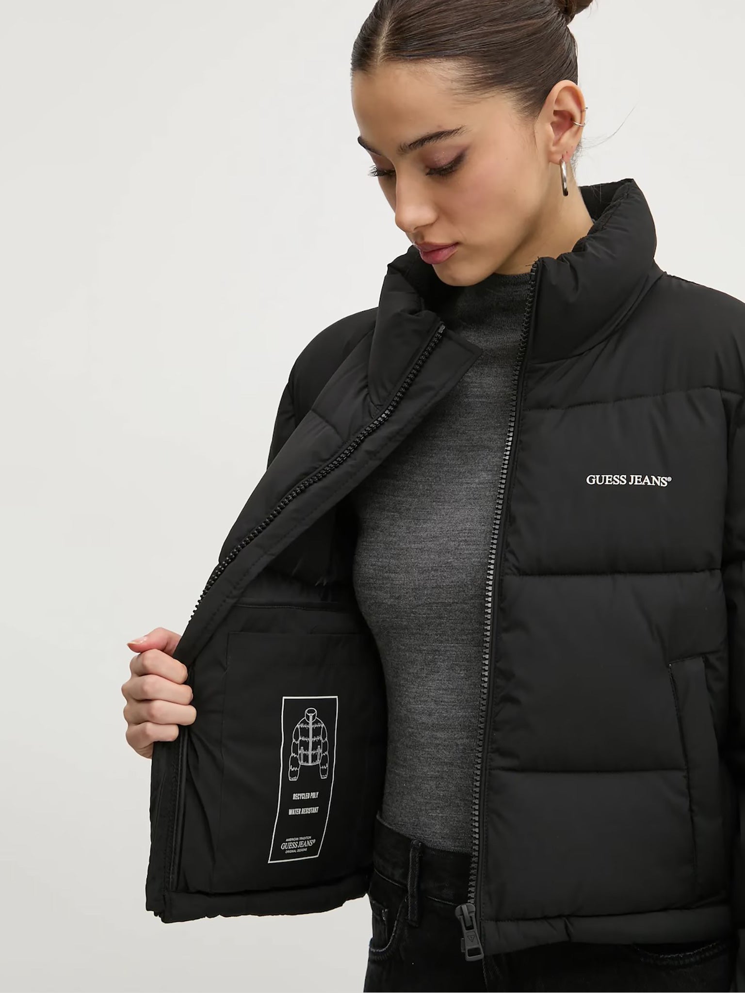 Γυναικείο μπουφάν puffer cropped W4BL20WGII2JBLK | W4BL20WGII2JBLK