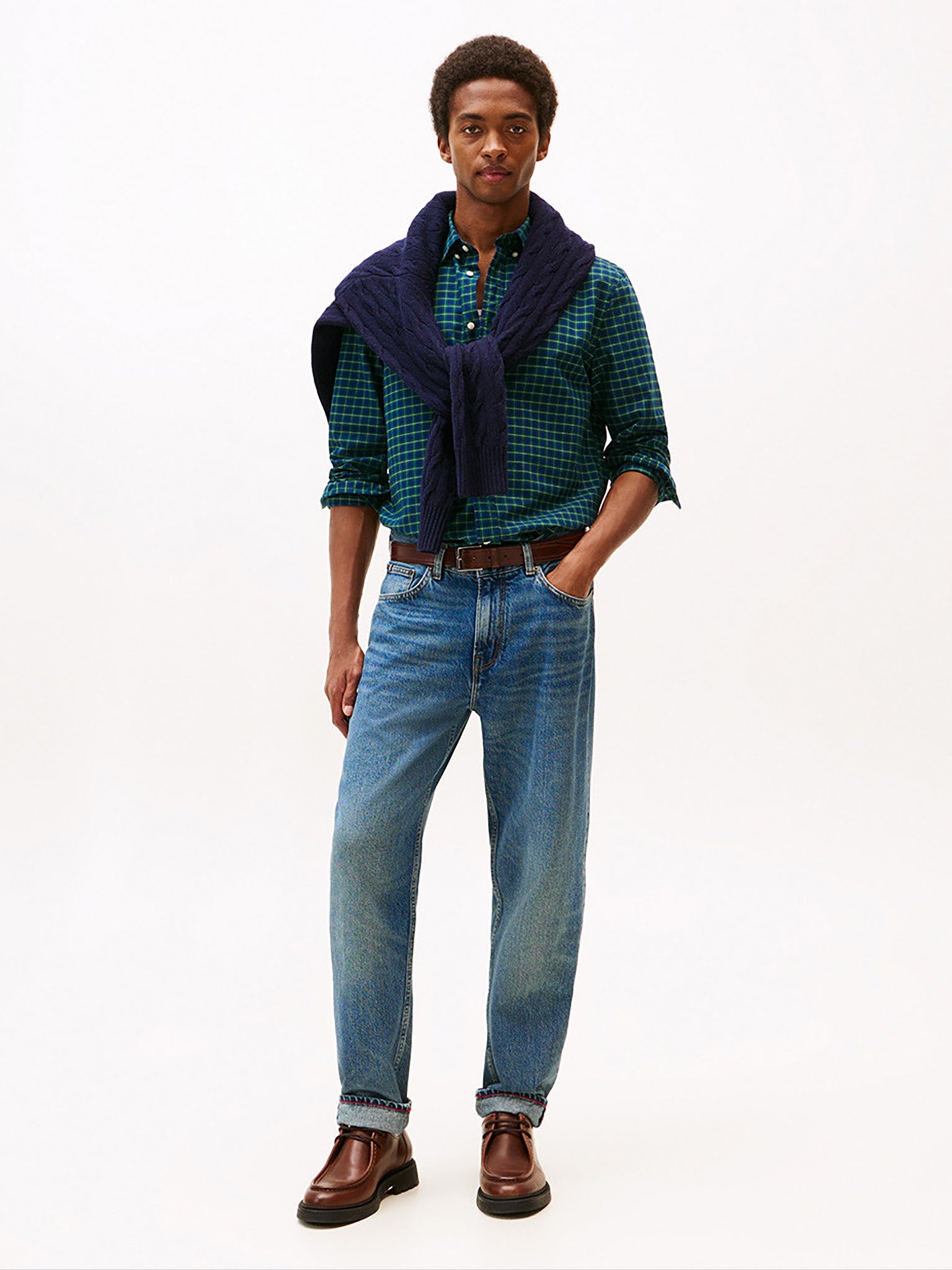 Ανδρικό πουκάμισο καρό HERITAGE OXF SEAS CHECK RF SHIRT MW0MW404670MS | MW0MW404670MS