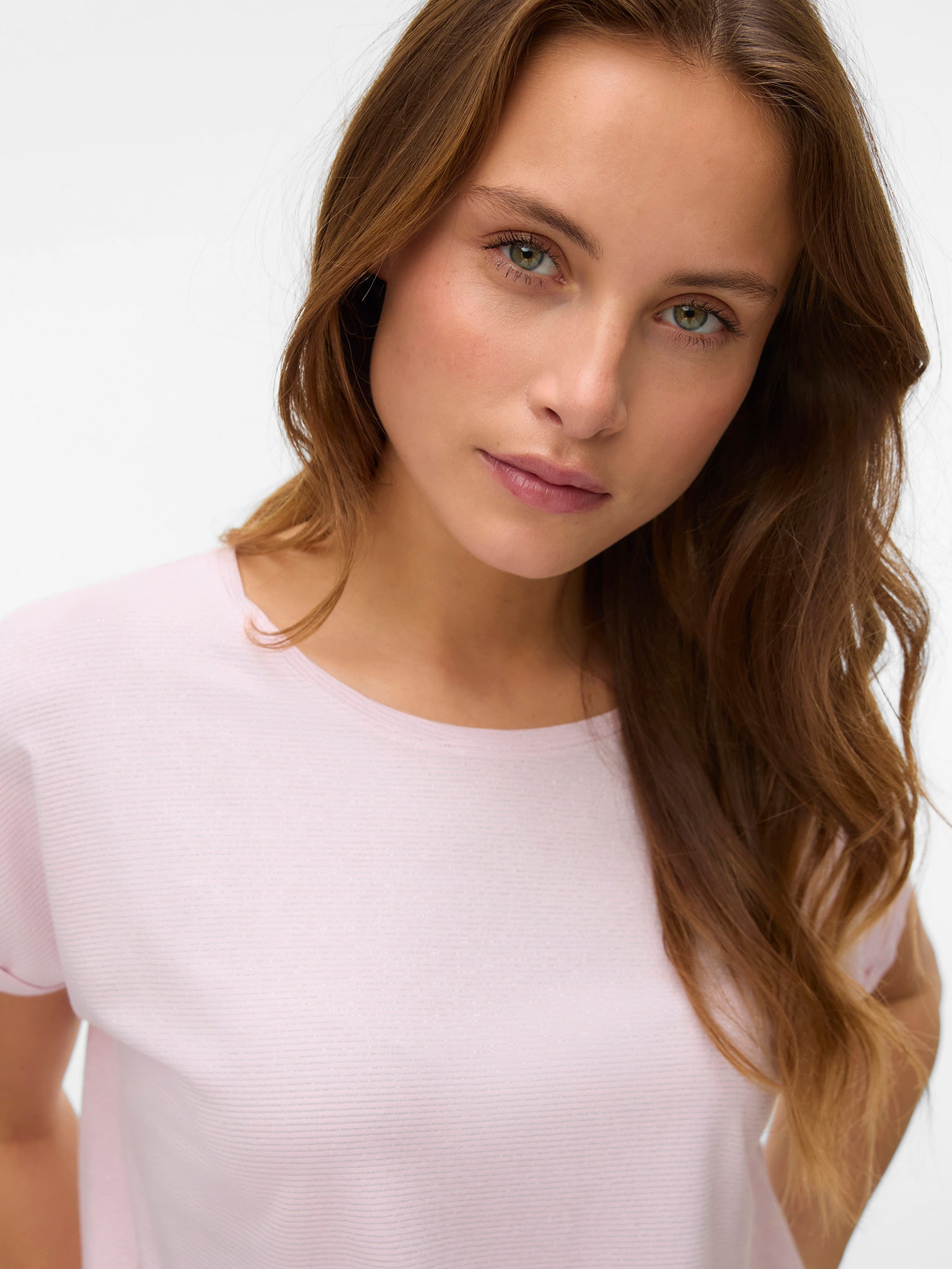 Γυναικεία μπλούζα VMLAVA GLITTER SS TOP STRIPE LX JRS NOOS 10250488 | 10250488