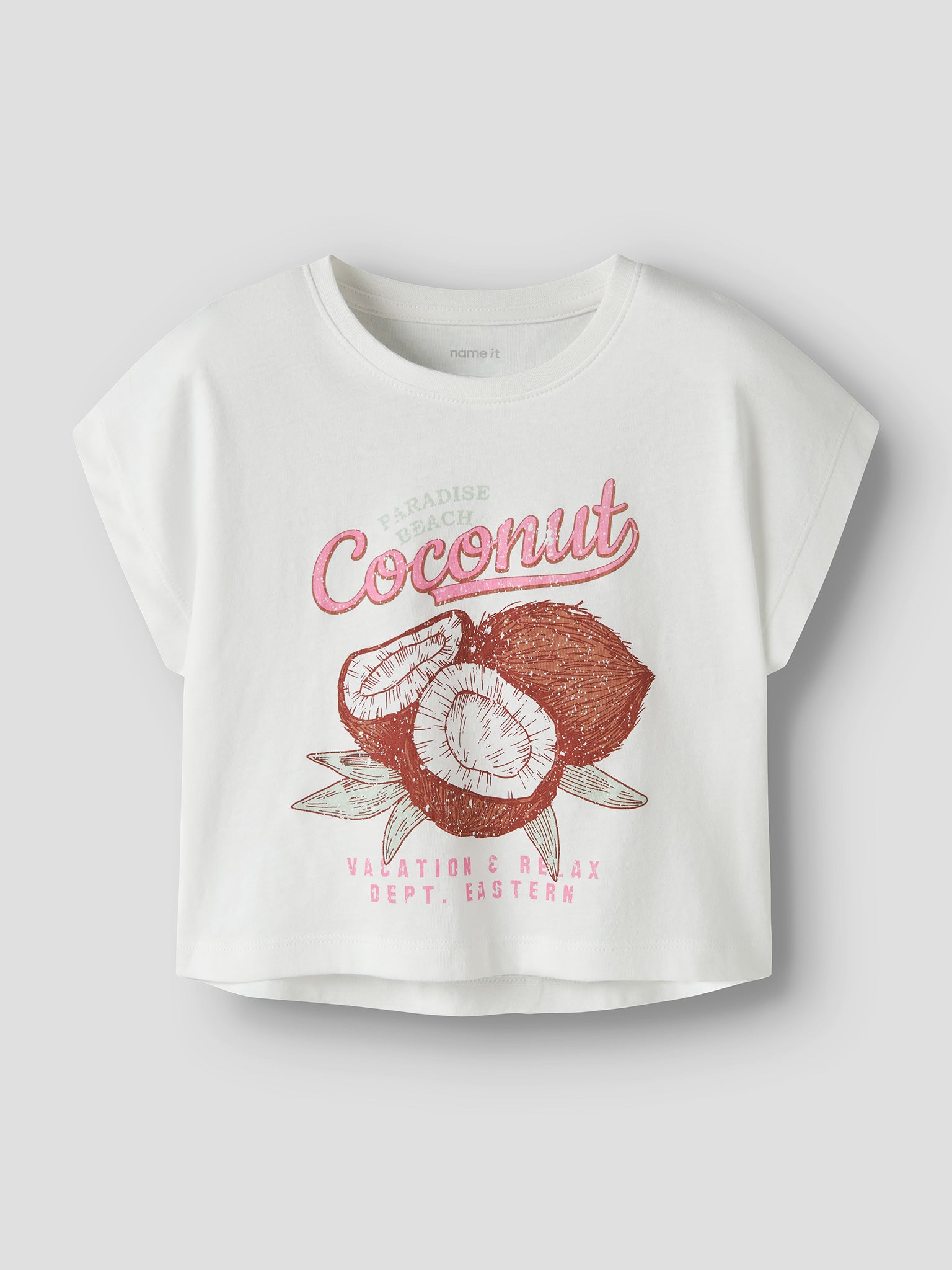 Εφηβική μπλούζα crop coconut NKFVILMA CAPSL CROP TOP F1 NOOS 13215793 | 13215793