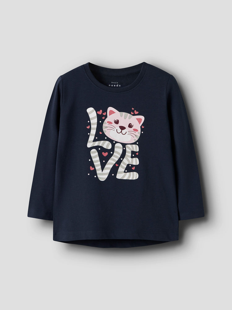Παιδική μπλούζα love cat NMFVIX LS TOP 13224958 | 13224958
