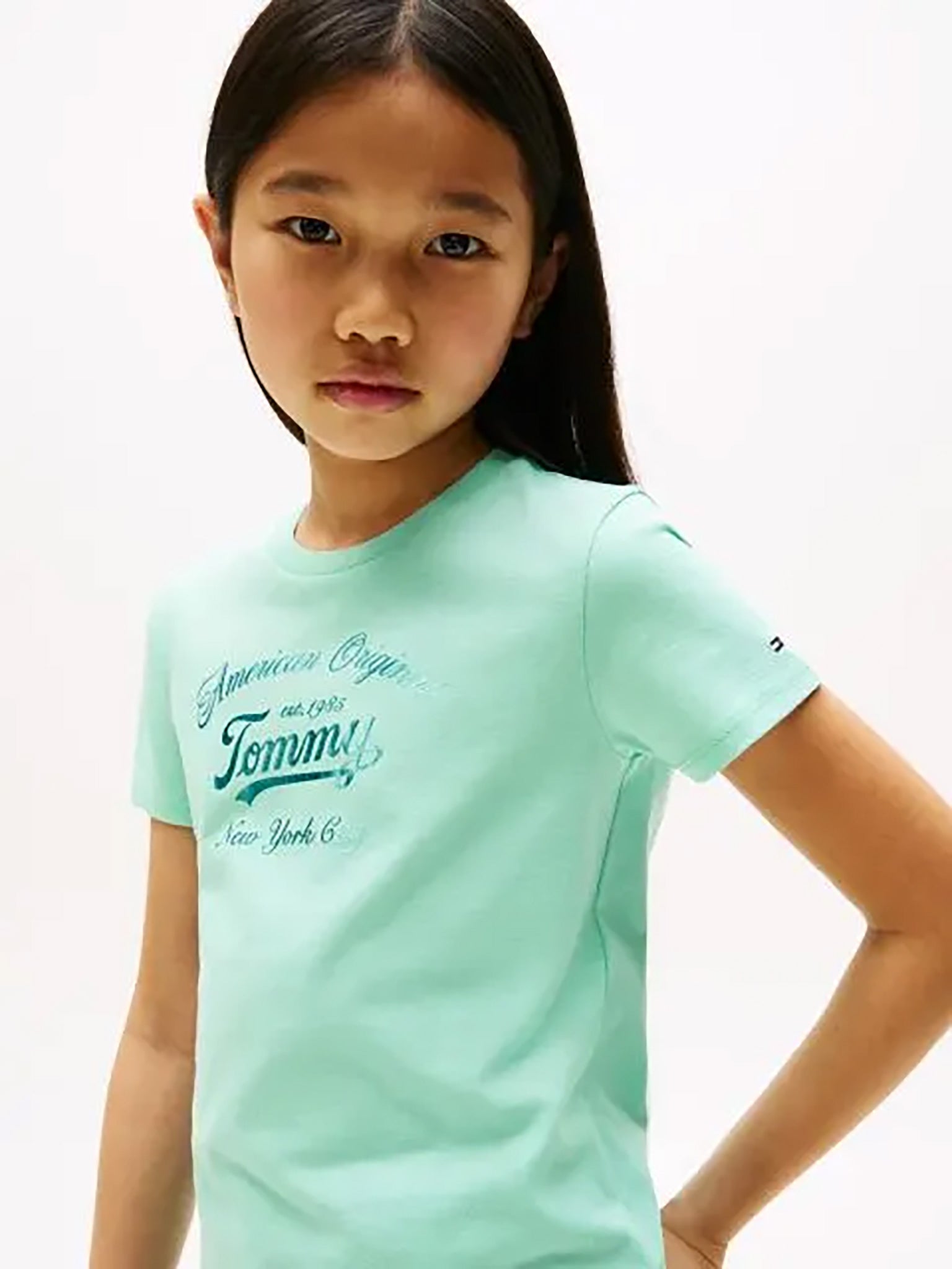 Παιδική μπλούζα μακό TOMMY SCRIPT TEE SS KG0KG08636L6Z | KG0KG08636L6Z