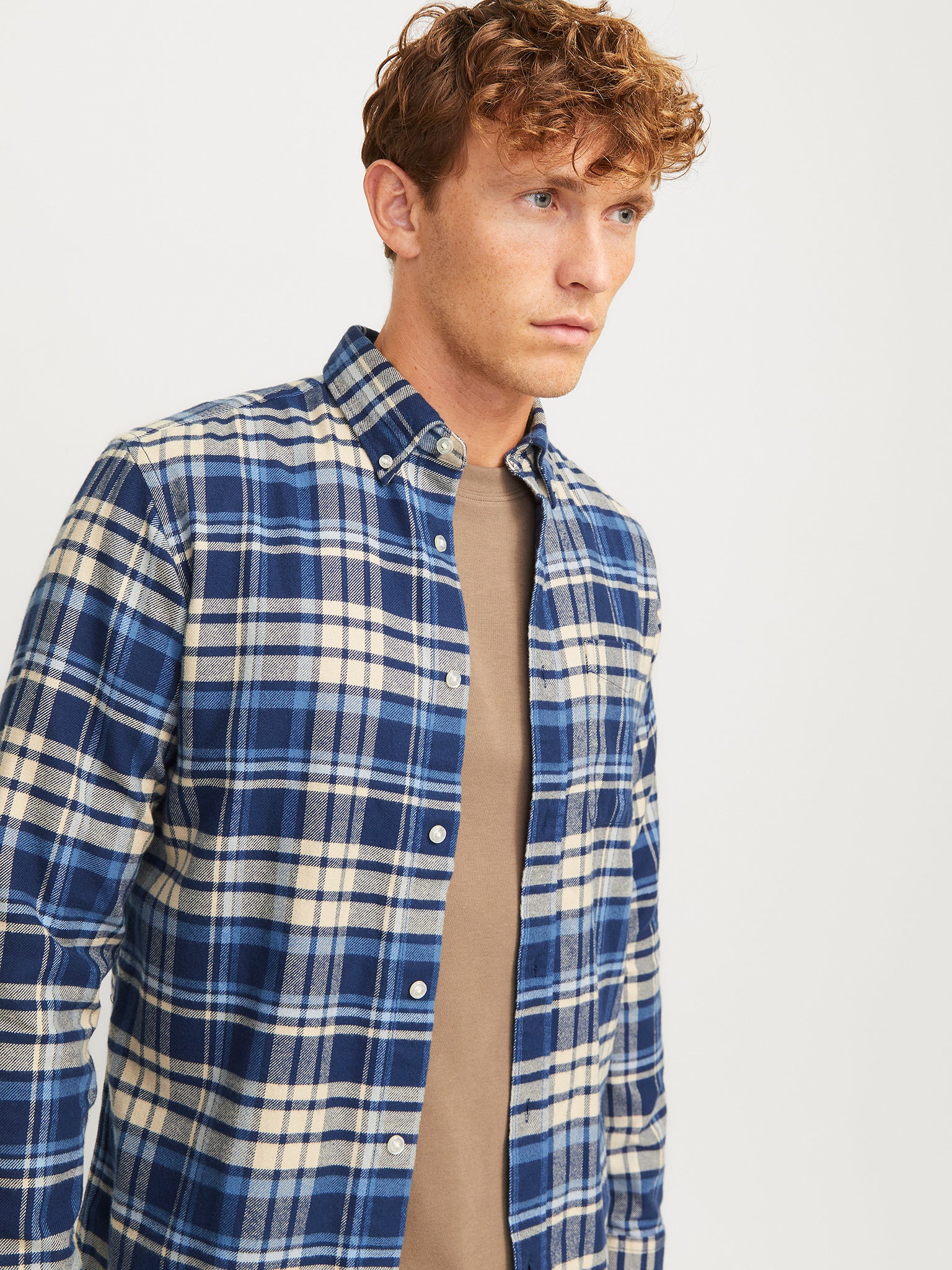 Ανδρικό πουκάμισο καρό JPRBLUNORRIS FLANNEL LS SHIRT BF 12265385  | 12265385