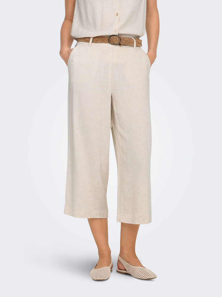 Γυναικεία ζιπ κιλότ ONLSIESTA HW LIN BL CLEAN CULOT PNT NOOS 15367418 | 15367418