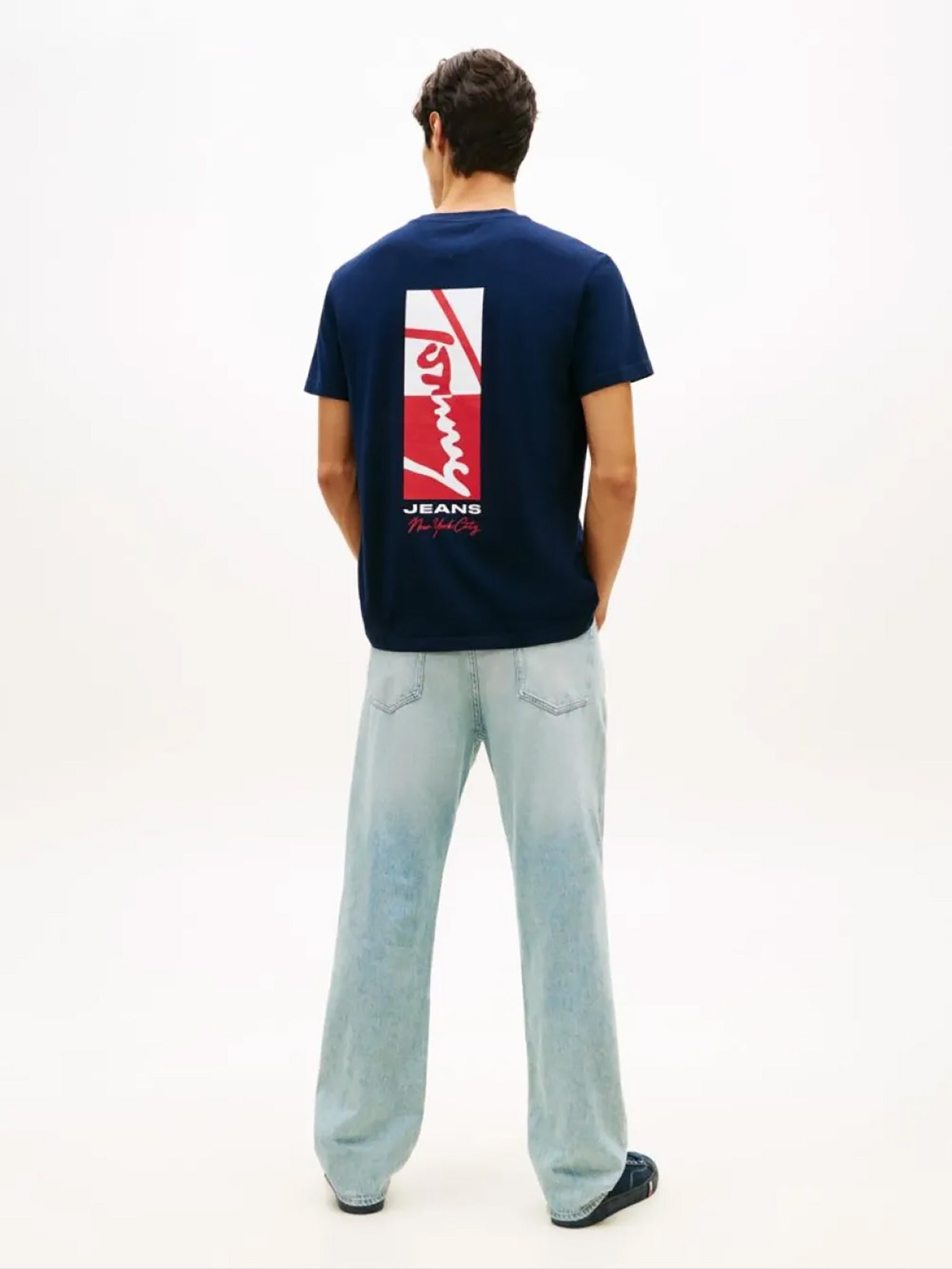 Ανδρικό t-shirt TJM REG SIGN BLOCK SS TEE EXT DM0DM22532C1G | DM0DM22532C1G