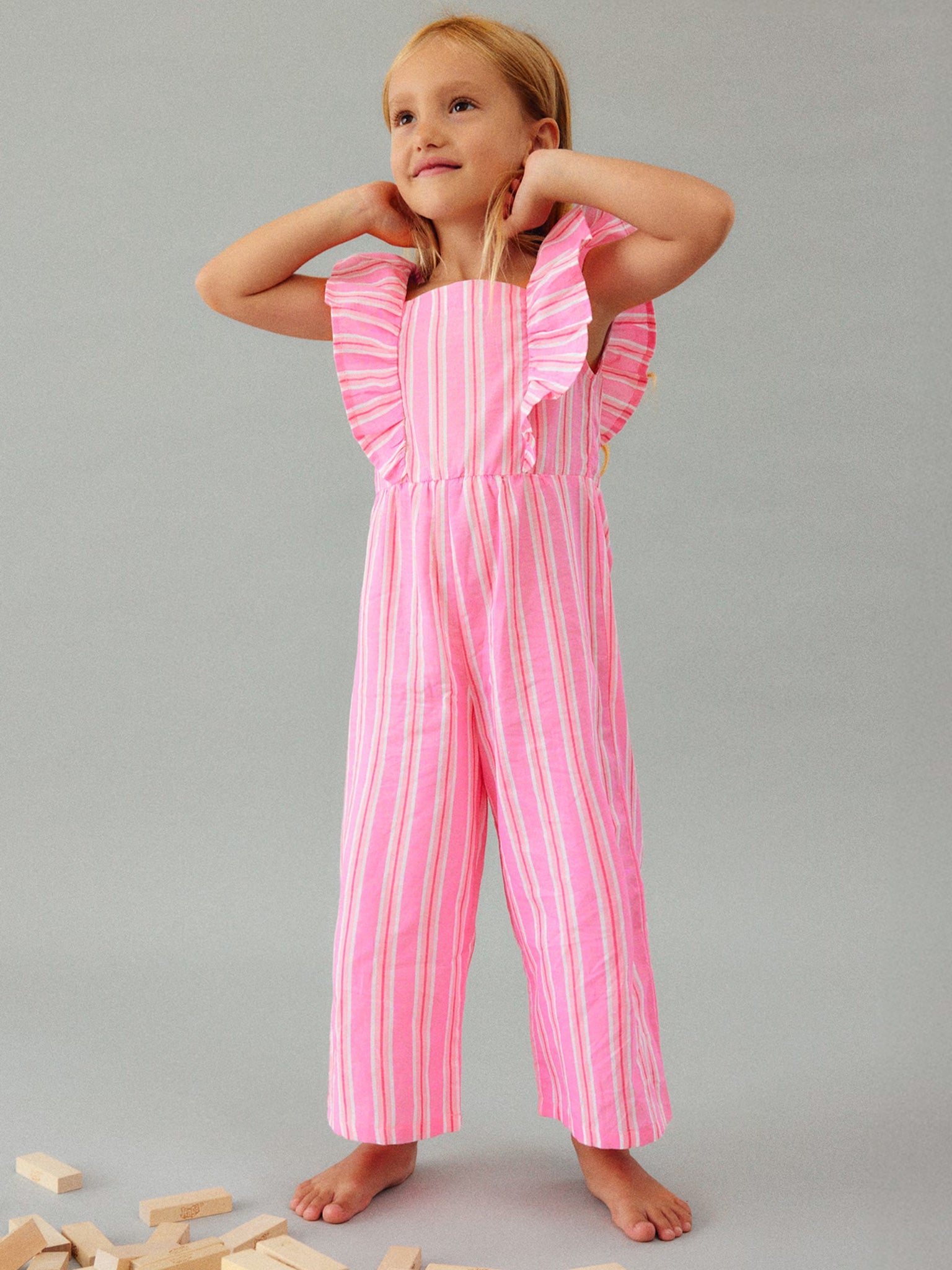Παιδική ολόσωμη φόρμα ριγέ | 26-03887-064