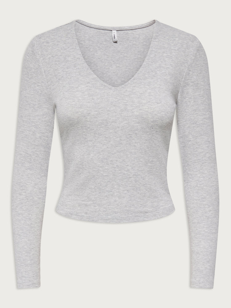 Γυναικεία μπλούζα μακό ONLRILEY L/S V-NECK TOP JRS 15386480 | 15386480