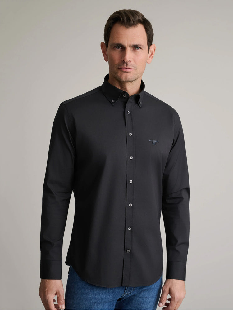 Ανδρικό πουκάμισο black 24NG.SD61/1B.8 | 24NG.SD61/1B.8
