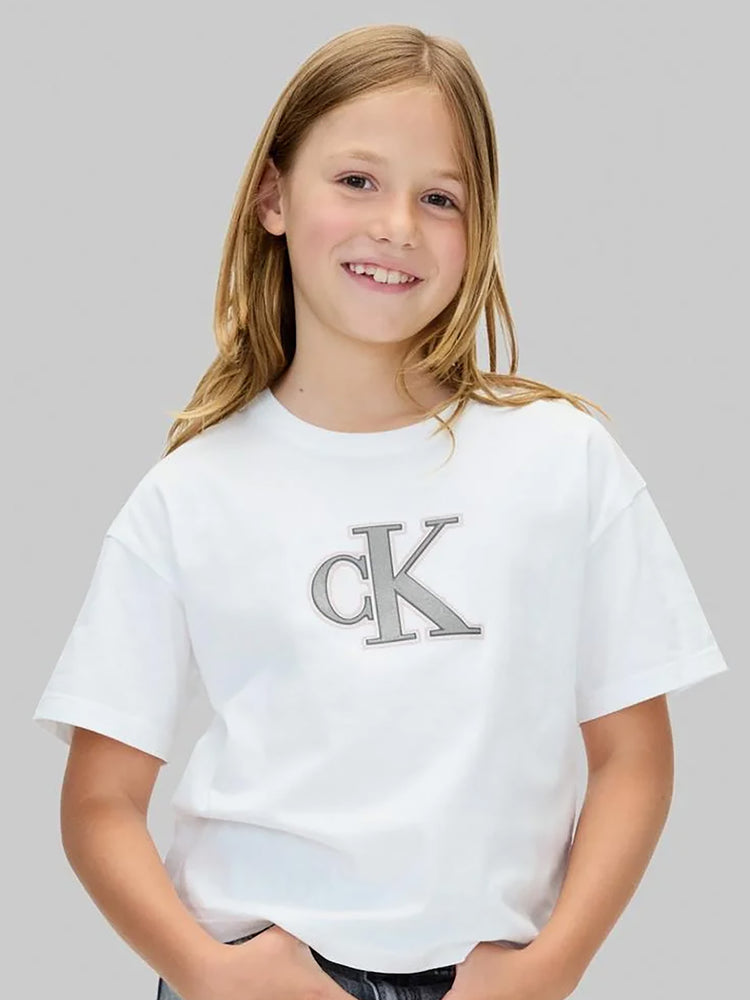Παιδική μπλούζα γκλίτερ FESTIVE GRAPHIC SS T-SHIRT IG0IG03040YAF | IG0IG03040YAF