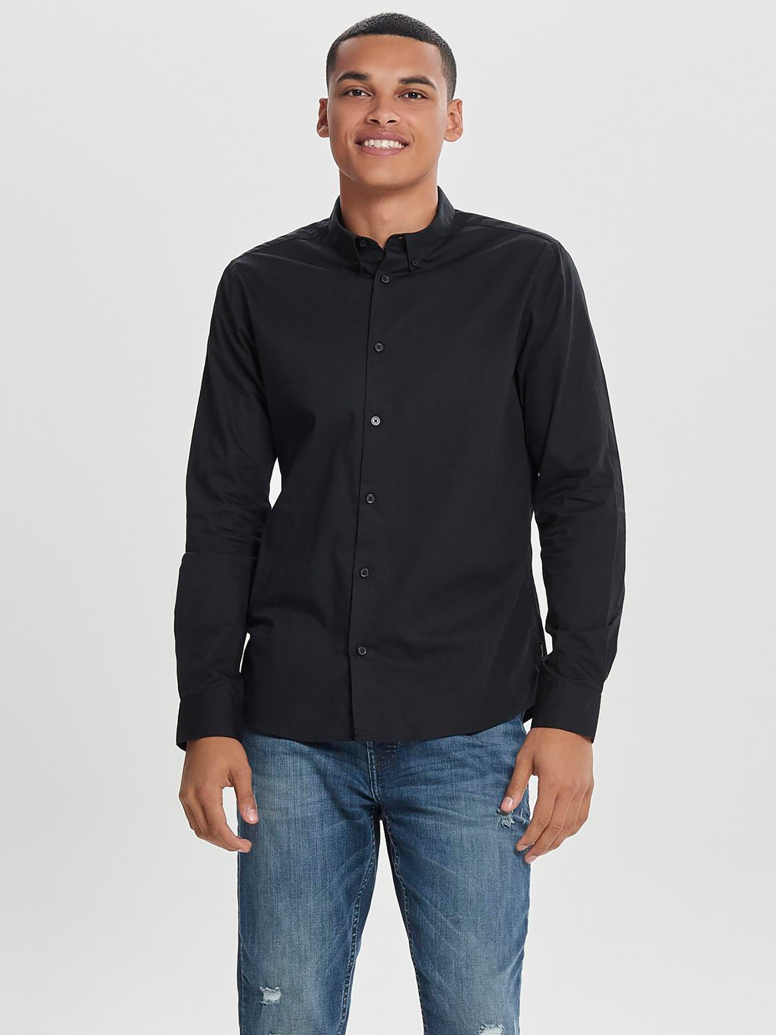 Ανδρικό πουκάμισο ONSPOPLIN BTN DOWN SHIRT LS 22010862 | 22010862