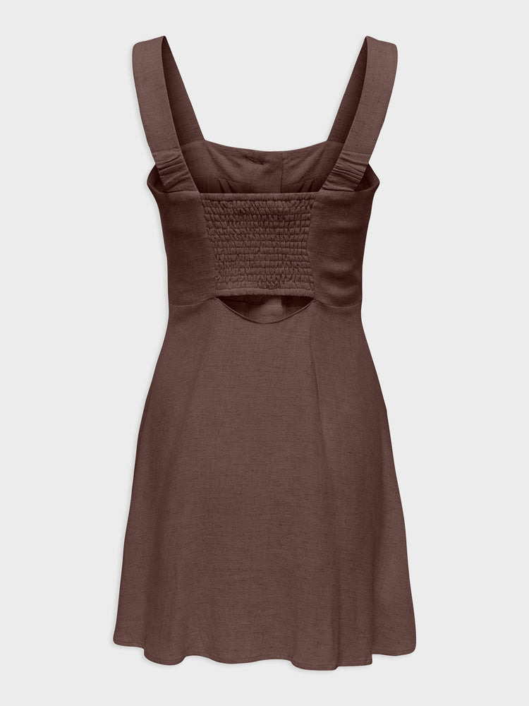 Γυναικείο φόρεμα με τιράντα ONLSIESTA LINEN BL SHORT STRAP DRESS 15370390 | 15370390