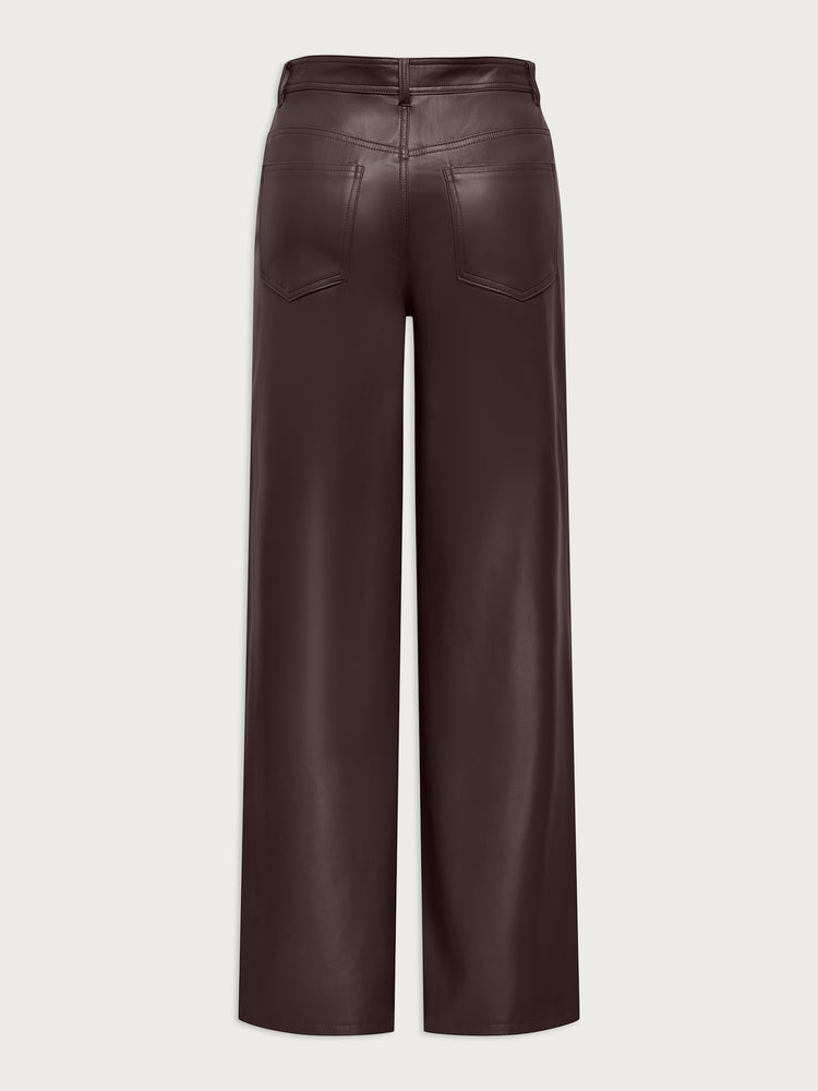 Γυναικείο παντελόνι δερματίνη ONLSMOOTH HW FAUX LEATH WIDE PANT 15376854 | 15376854