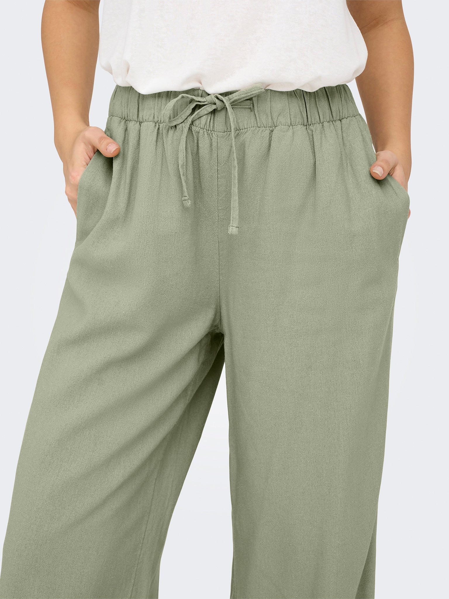 Γυναικεία παντελόνα ONLCARO MW LINEN BL PULL-UP PANT CC PNT 15291807 | 15291807