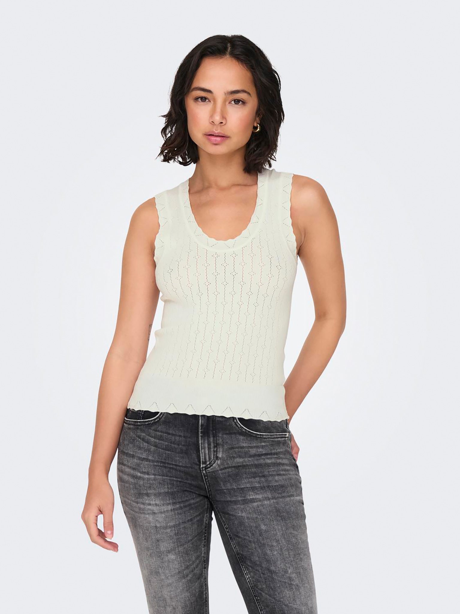 Γυναικεία μπλούζα πλεκτή ONLMEDDI SL U-NECK TOP KNT 15321457 | 15321457